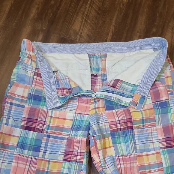 Madras Plaid LL Bean Women's Bermuda Shorts - Picture 3 of 4